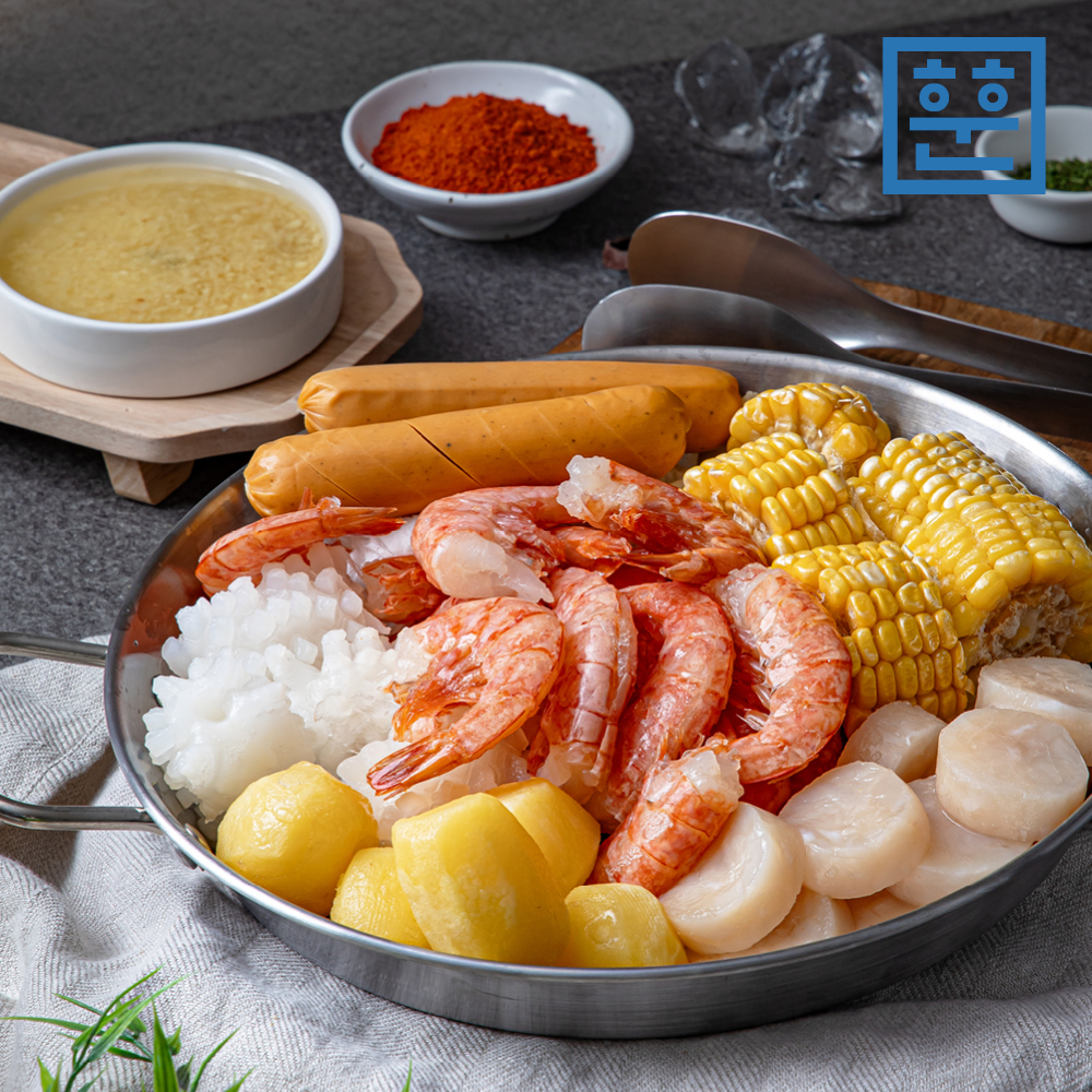 훈훈수산 보일링 씨푸드 쉬림프 밀키트 미국식 해물찜 보일링크랩