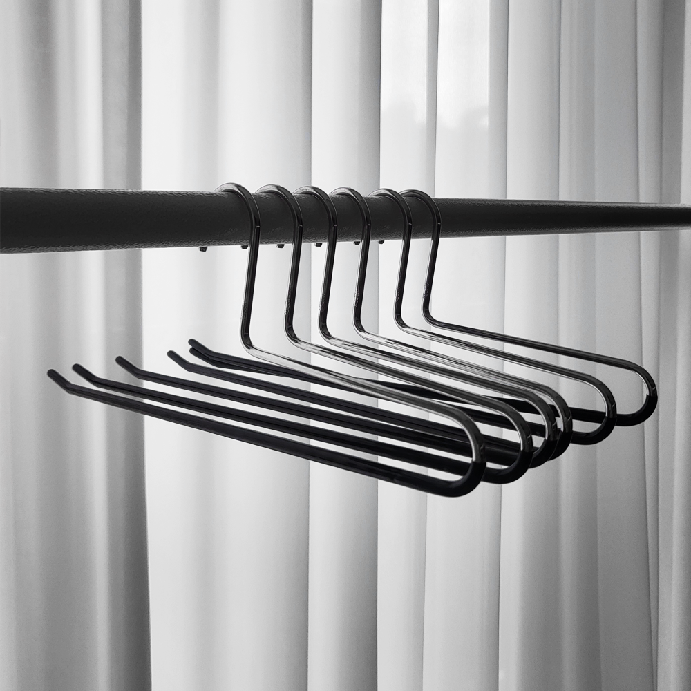 [단독] 에이비박스 프리미엄 글로시 고정형 논슬립 바지걸이 치마걸이 블랙, 30개