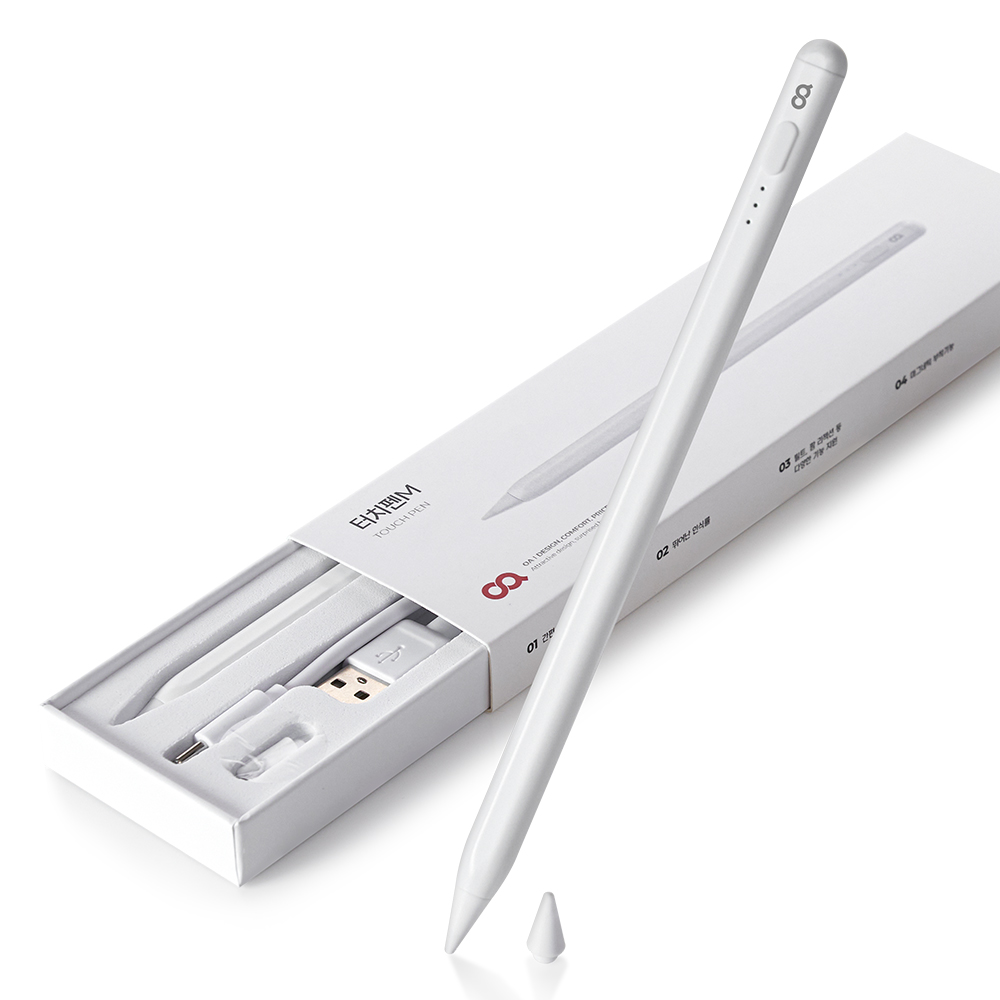 오아 터치펜M 애플펜슬 2세대 호환 스타일러스 아이패드 터치 팬슬 스마트펜 짭플펜슬