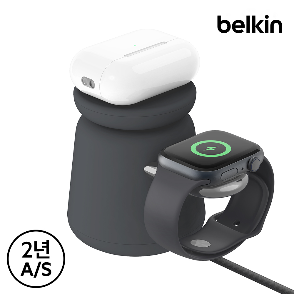 벨킨 2in1 맥세이프 충전기 15W 각도조절 무선 충전 스탠드 WIZ020bt 아이폰17 16 15 14 13 12 호환