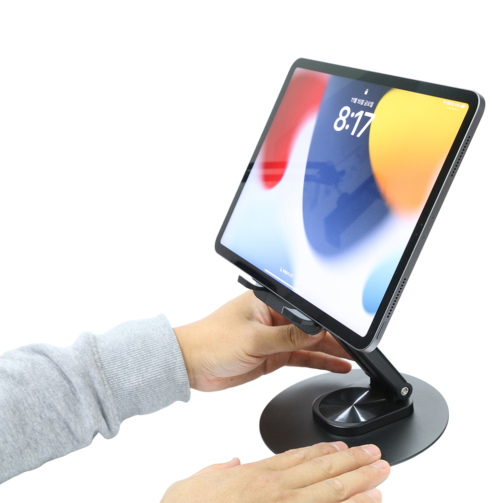 지구봄 아이패드 갤럭시탭 휴대용 책상 회전 태블릿 거치대 스탠드 ZTS02