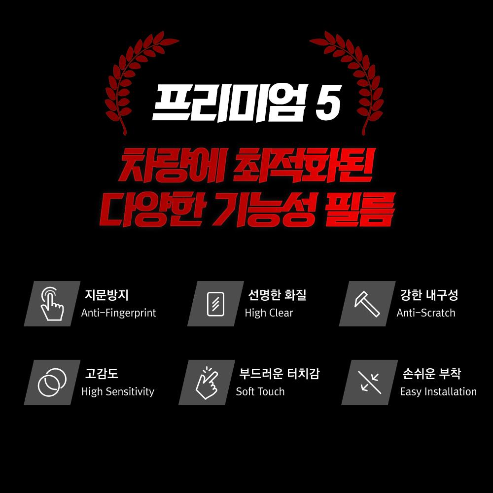 스포티지 NQ5 페이스리프트 내비게이션 디스플레이 지문방지 보호필름 브이가드