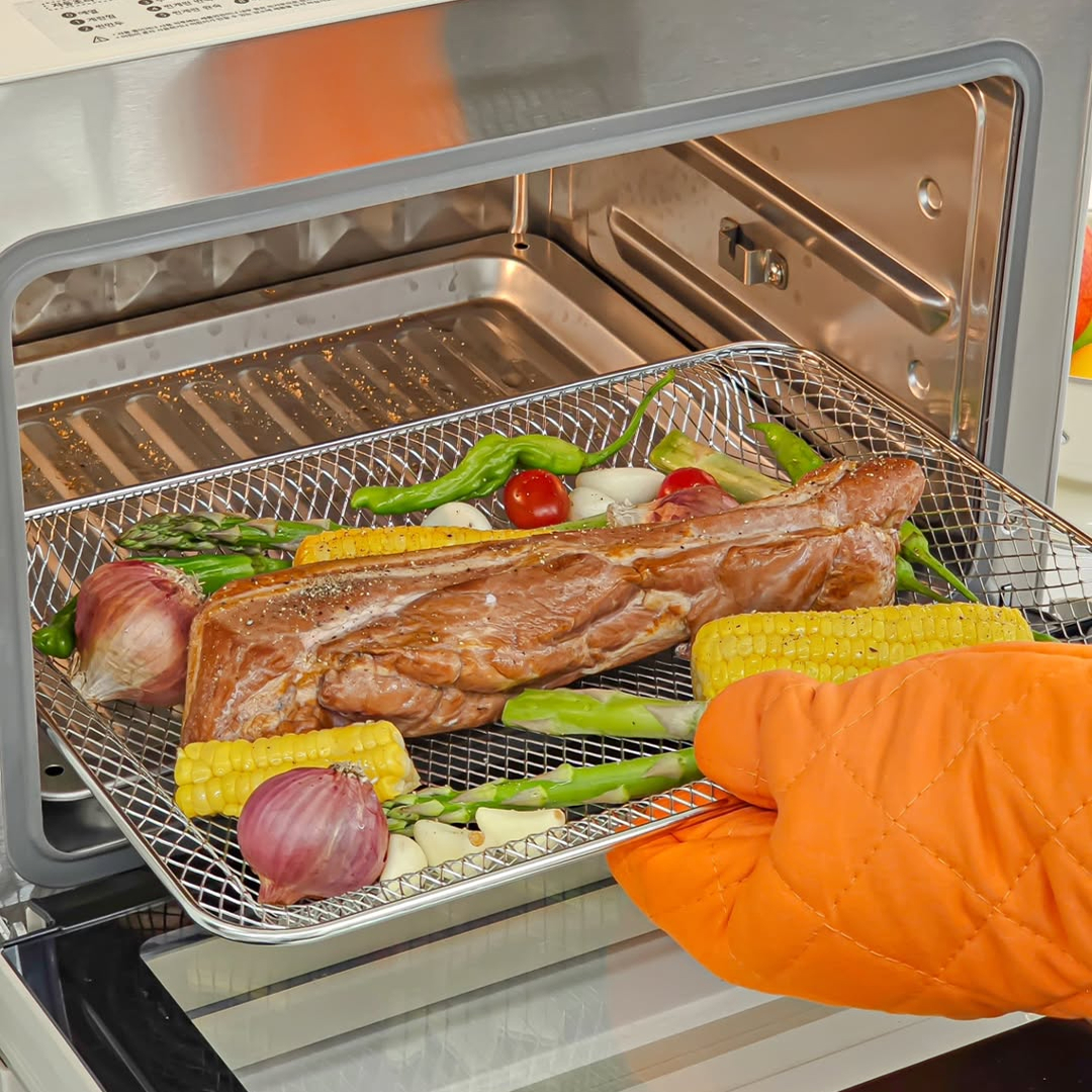 풀무원 스팀쿡 마스터 듀얼스팀 오븐 에어프라이어 20L AV20D11CF (오트베이지)