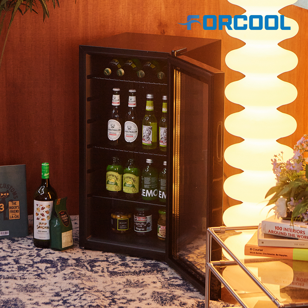 포쿨 음료수냉장고 쇼케이스 미니 가정용 소형 술냉장고 업소용 음료 술장고 90L