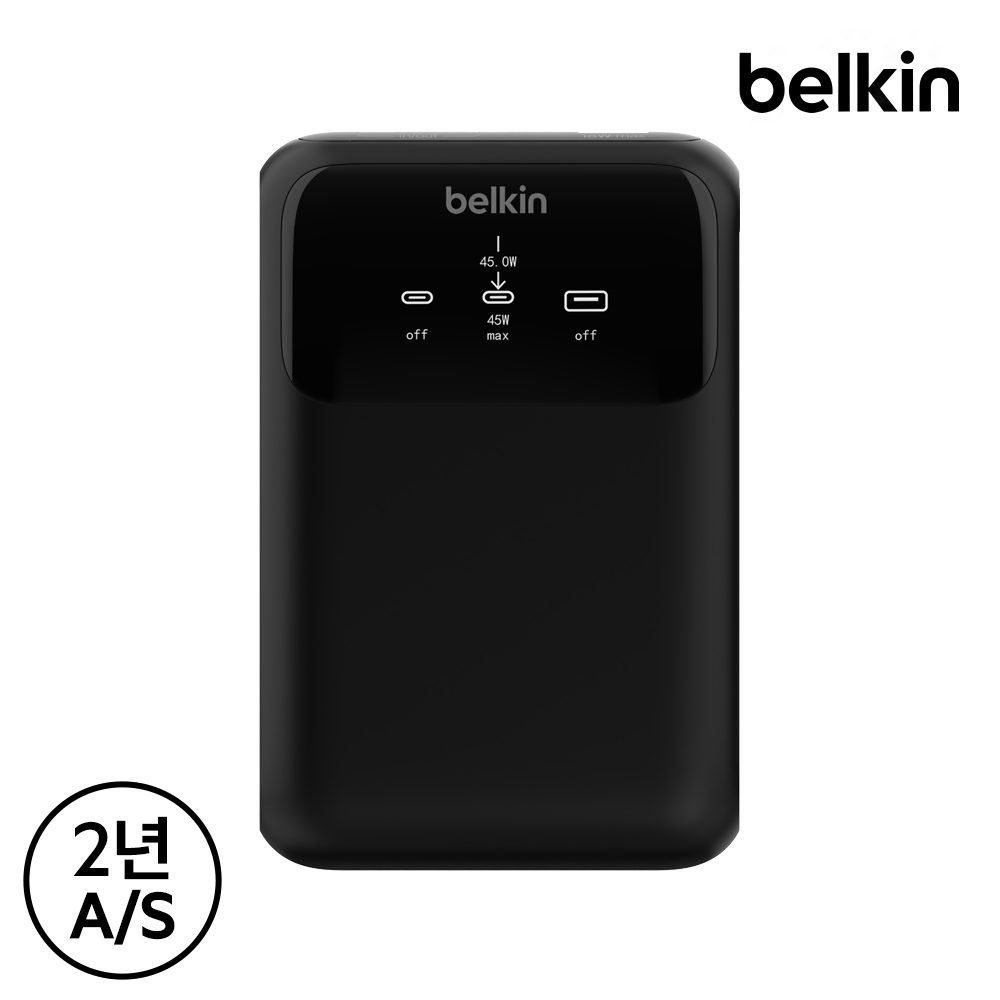 벨킨 부스트차지 프로 65W 대용량 고속 충전 보조배터리 20000mAh BPB020bt 갤럭시 S26 S25 아이폰 아이패드 노트북 기내반입 글로벌 안전인증 파워뱅크