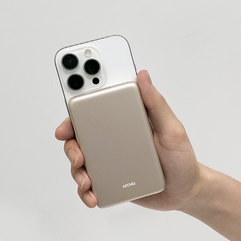 Qi2 15W 맥세이프 슬림 고속 보조배터리 10000mAh QB210 그레이