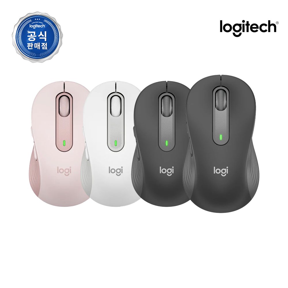 [N배송] 로지텍코리아 공식 시그니처 M650 무소음 무선 마우스 로즈핑크
