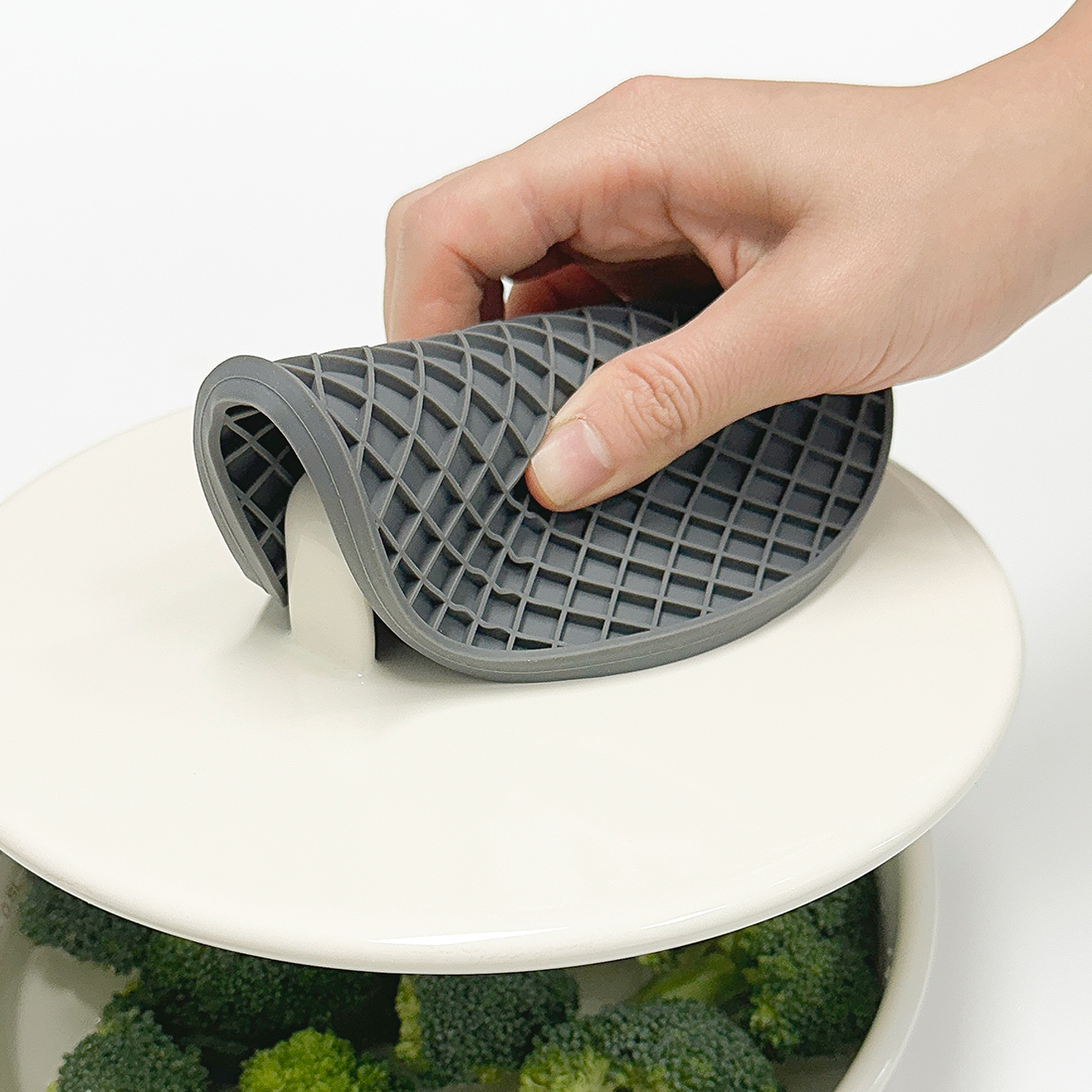 에지리 실리콘 냄비받침 중형, 그레이