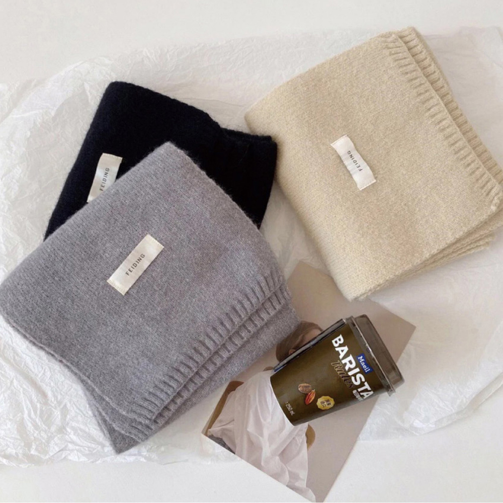 1+1 남녀공용 겨울 따뜻한 니트 부드러운 목도리 14컬러