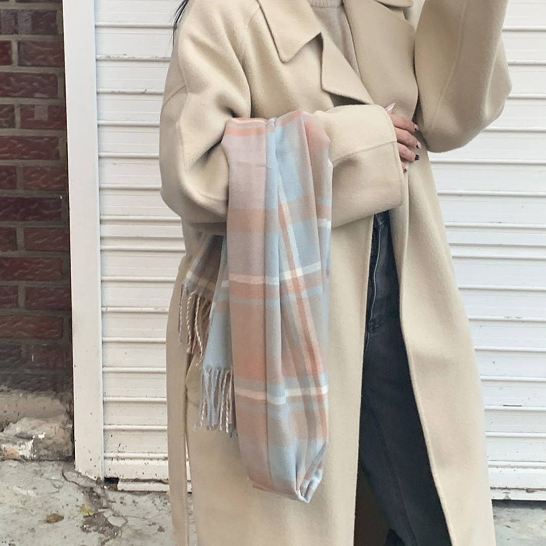 소프트 체크 롱 목도리 11color