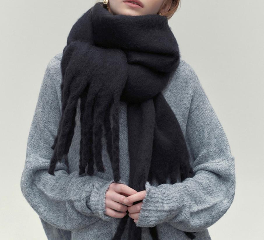 겨울목도리 여성 알파카목도리 대형머플러 오버사이즈목도리