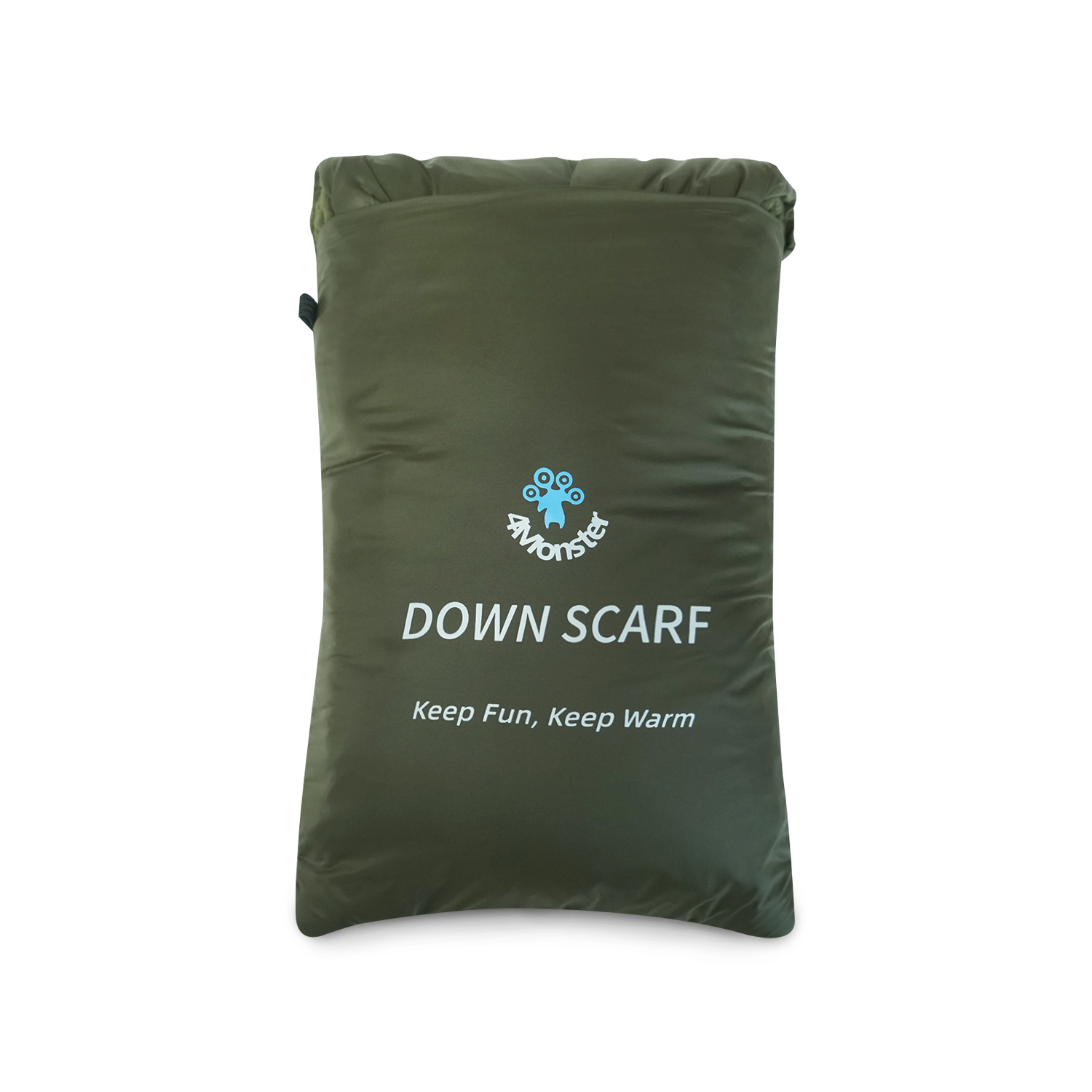 4몬스터 패딩 목도리 머플러 경량 안감 기모덕다운 겨울 캠핑 방한 보온 남녀공용 카키