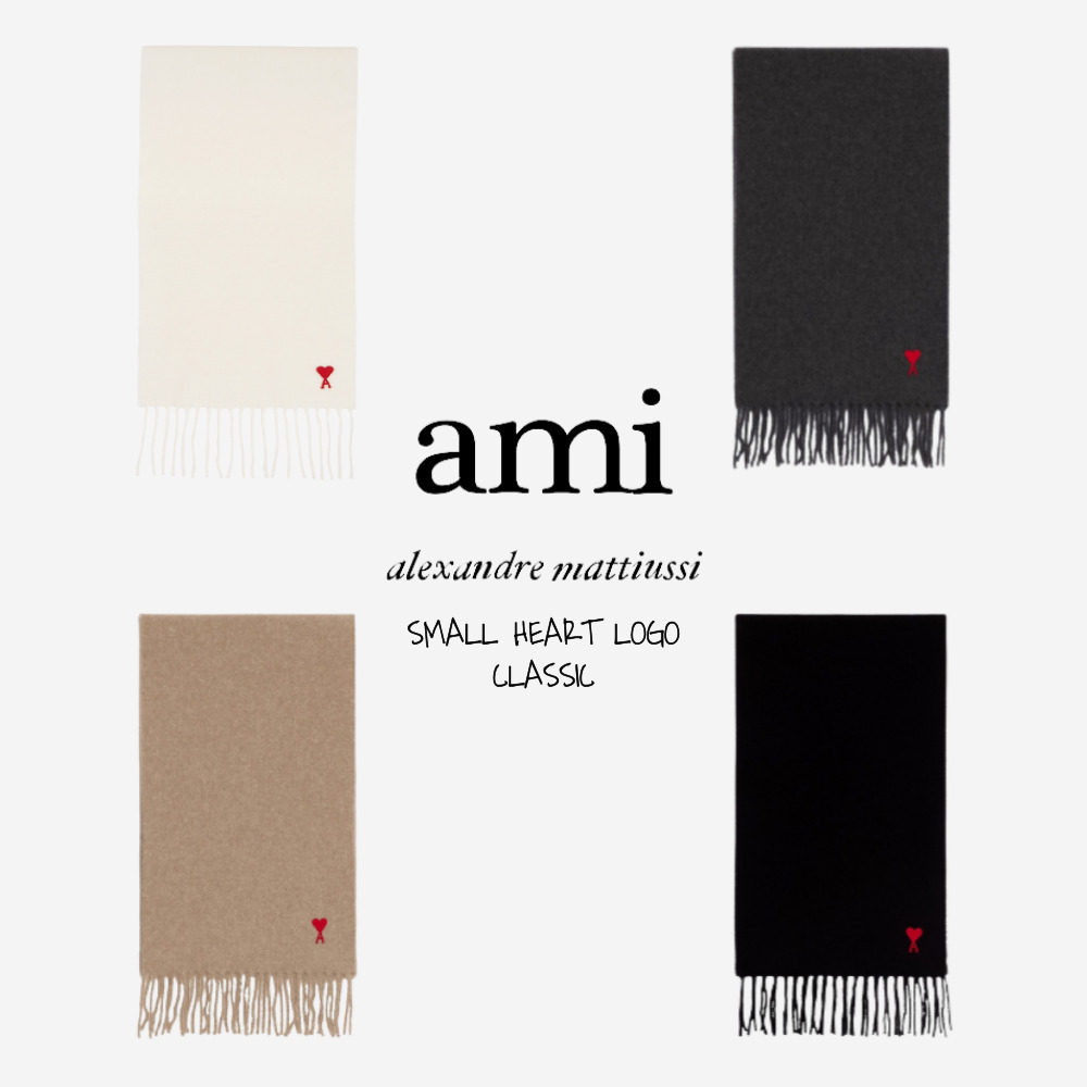 [당일발송] 아미 목도리 머플러 하트로고 패치 스몰 빅 하트 로고 울(더스트백포함)