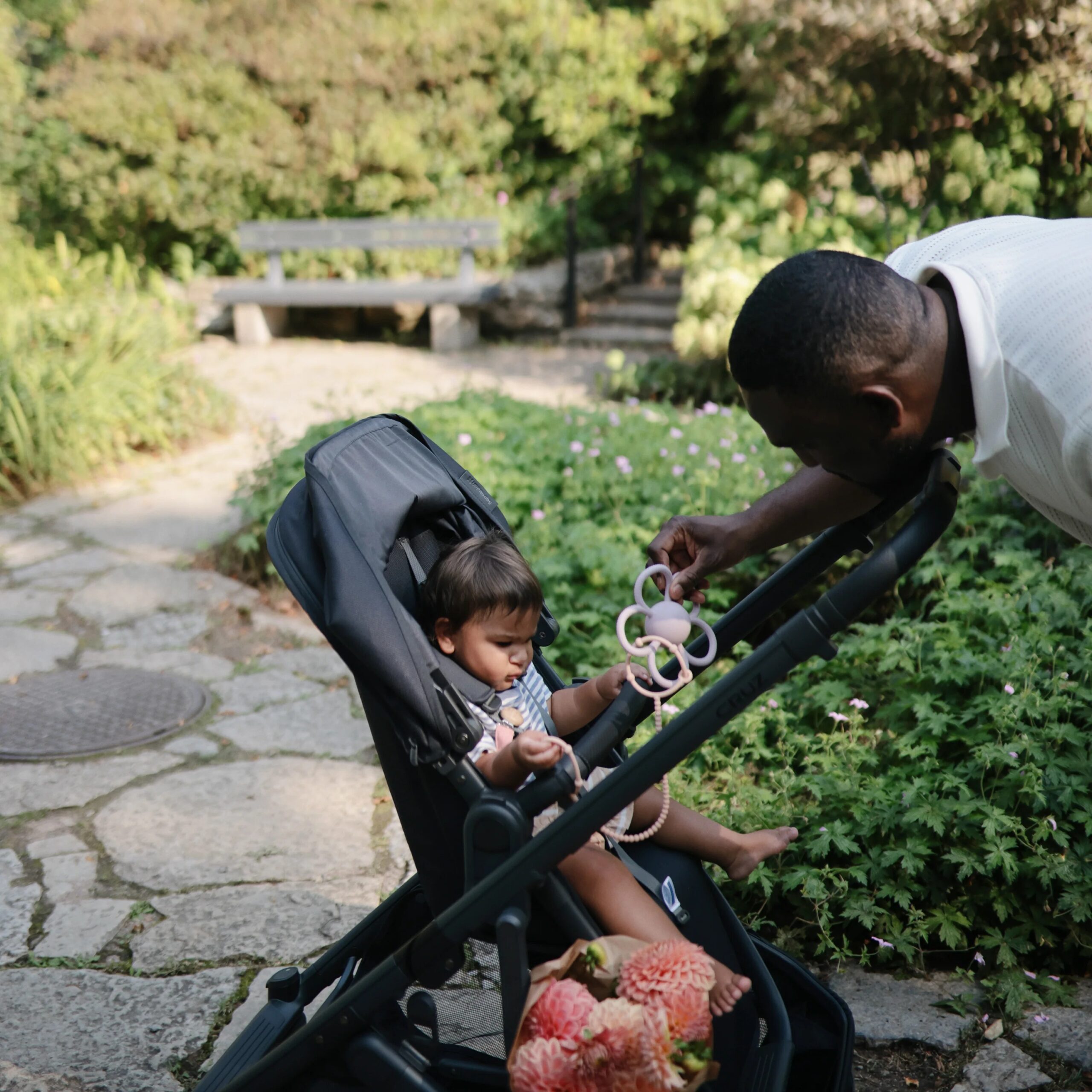 무쉬 딸랑이 치발기 플라워 신생아 구강기 실리콘