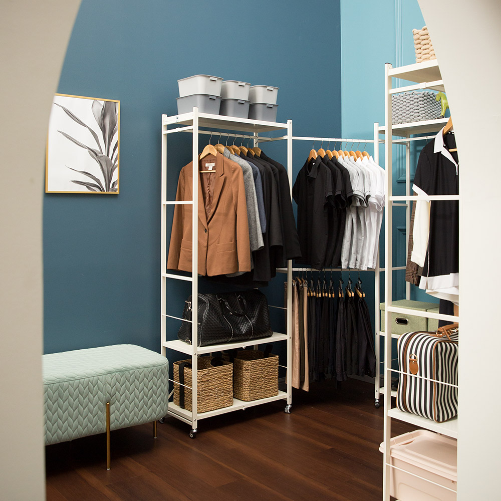 올맘 조립이 필요없는 드레스룸 시스템행거/2개 주문시 모션봉 2개 포함