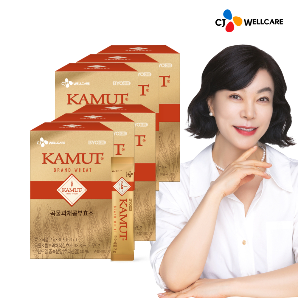 CJ 바이오코어 최화정 효소 카무트 곡물콤부 저분자 효소 (한포당 2g) 30포, 6개
