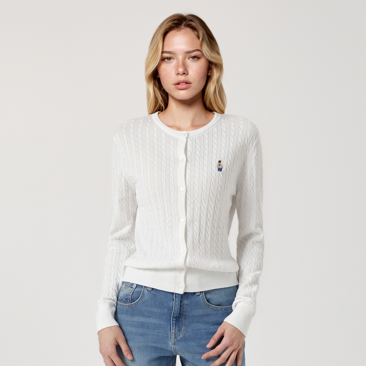 편하게 입기 좋은 여성용 코튼 케이블 가디건, 후아유에서 만나보세요!