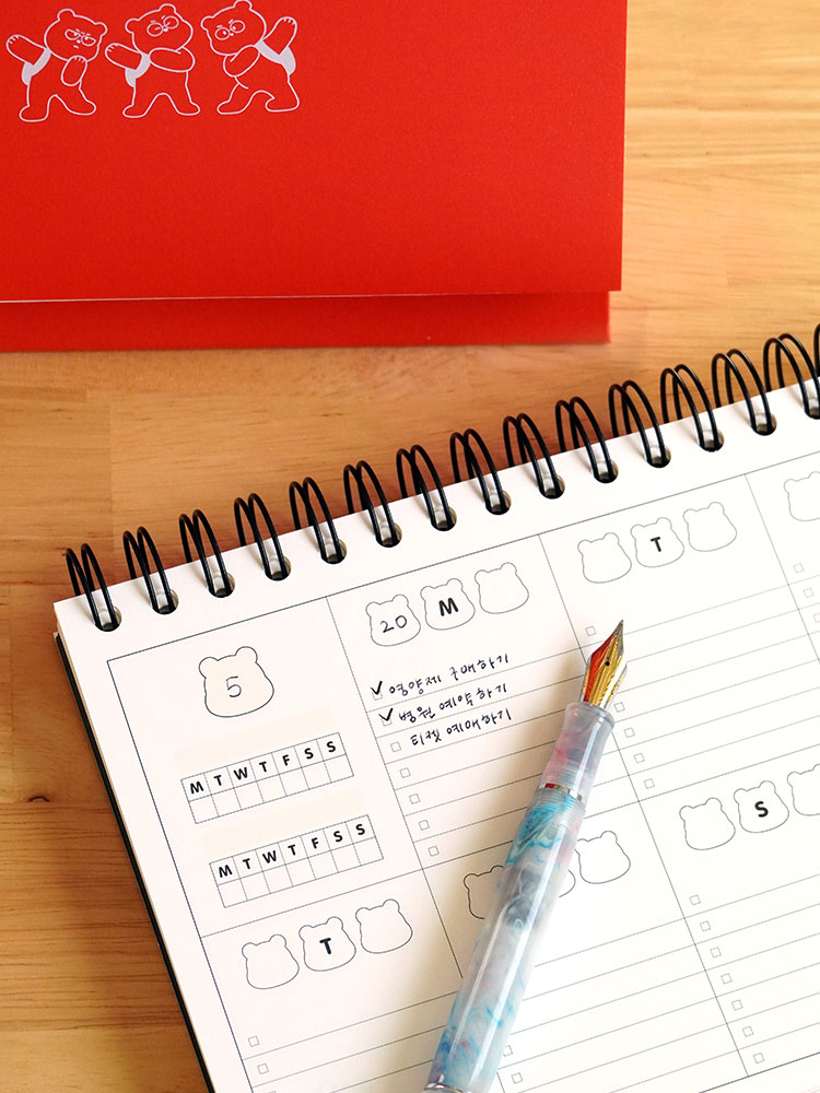 일상 속에서 활용하는 주간 계획표, 곰부 체크리스트 탁상 플래너 추천