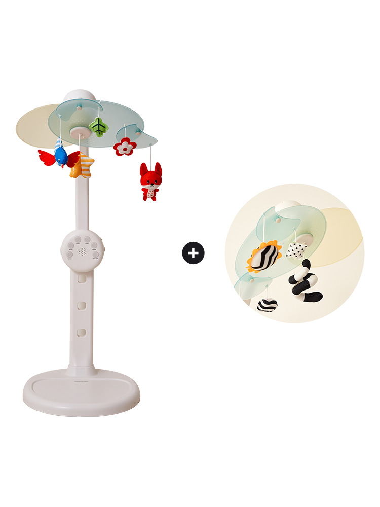 하베브릭스 신생아 아기 모빌 양방향 흑백 컬러 인형 거치대 풀세트