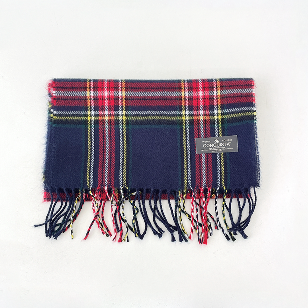 타탄 체크 크리스마스 남녀공용 겨울 니트 머플러 목도리