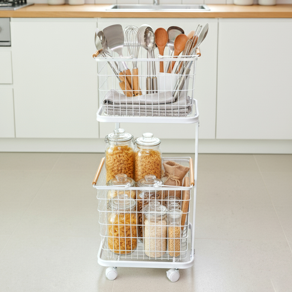 집에서 편하게 쓰는 이동식 3단 빨래바구니, 정말 유용하네요!