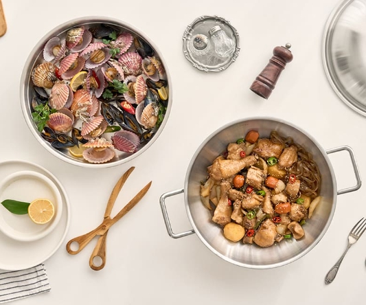 가족 모임이나 파티에 딱! 32cm 크기의 스테인리스 파티웍 추천