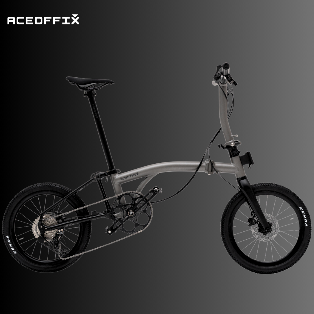 서울 용산 에이스오픽스 ACE D10 트라이폴드 접이식 미니벨로 자전거 루나그레이, 18인치