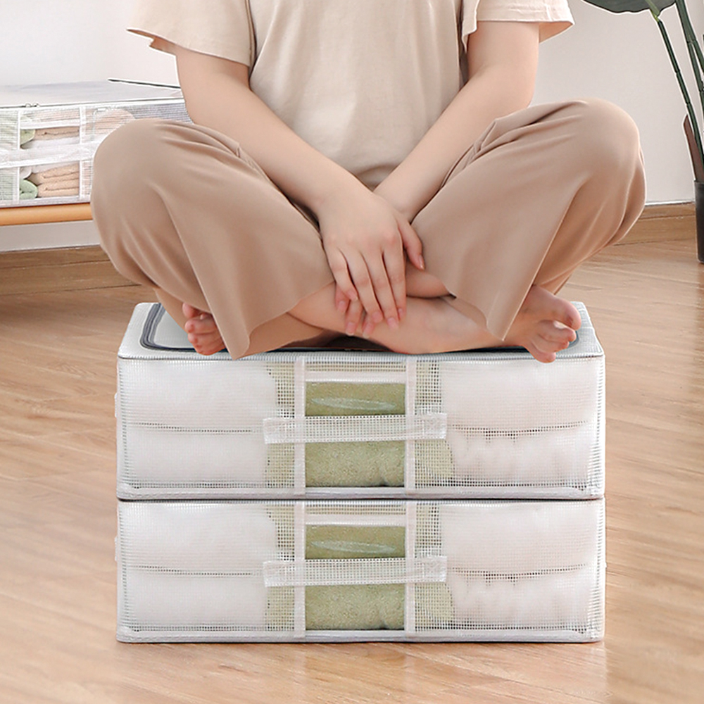 침대 아래 공간 활용! 이불 정리와 수납이 쉬워지는 언더베드 수납함