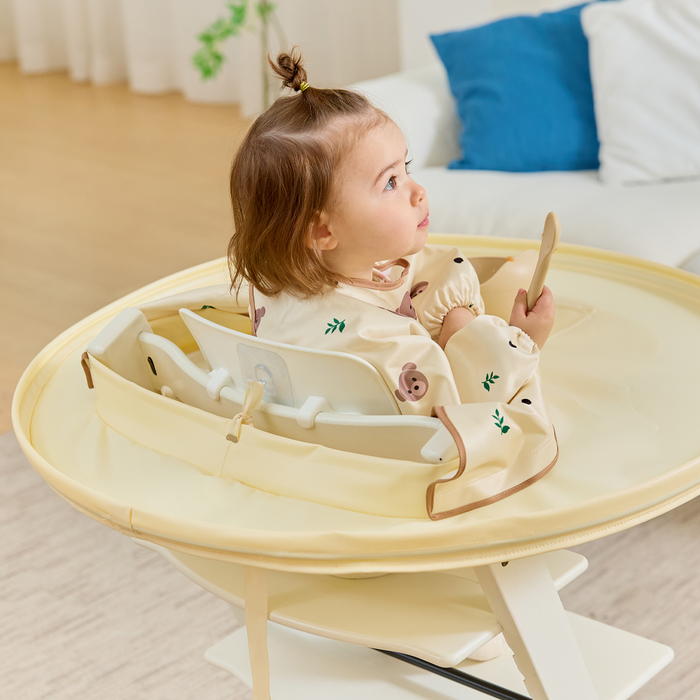 더마더 자기주도이유식 매트 아기 턱받이 트레이키트