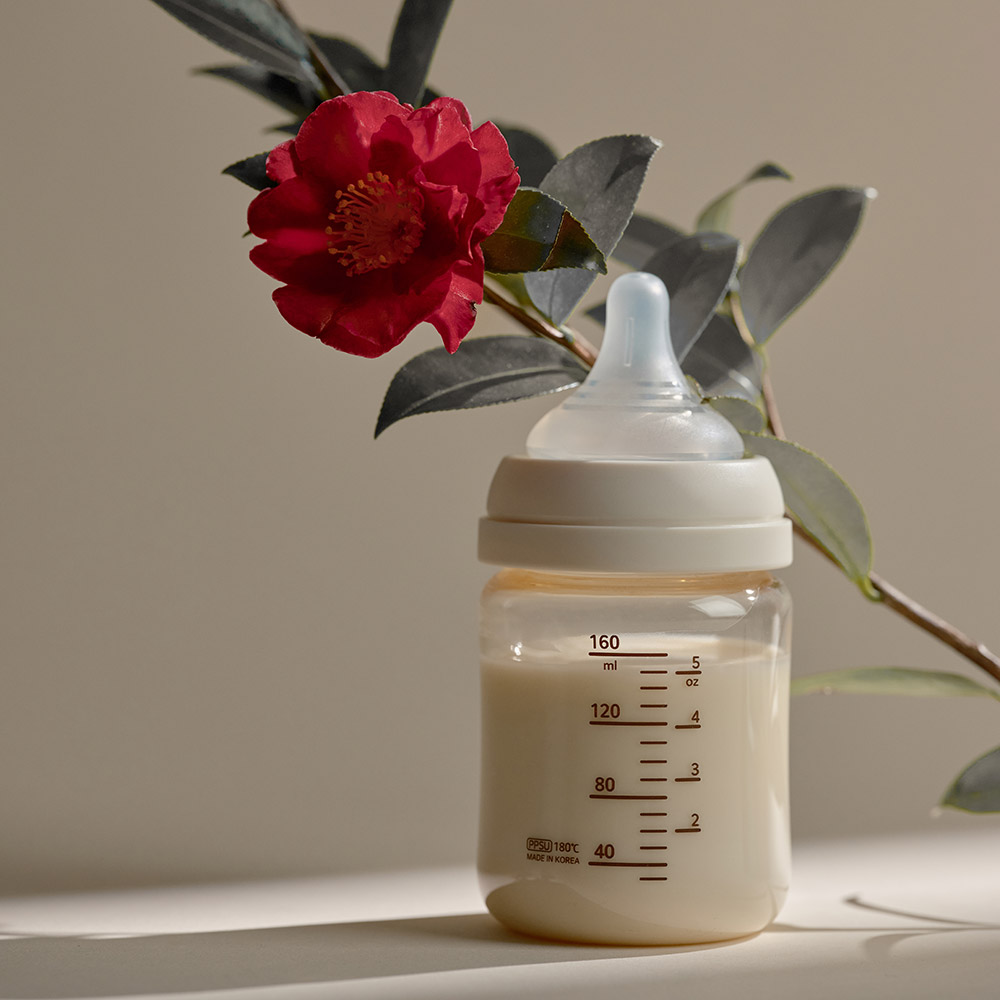 그린핑거 베베그로우 PPSU 젖병 트윈팩 크림&베이지 160ml (노꼭지)+젖꼭지 2개 세트