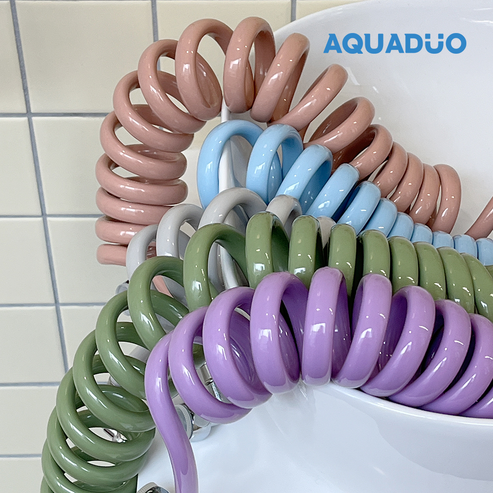 [N배송] 아쿠아듀오 물때X꼬임방지 스프링 샤워호스 3M