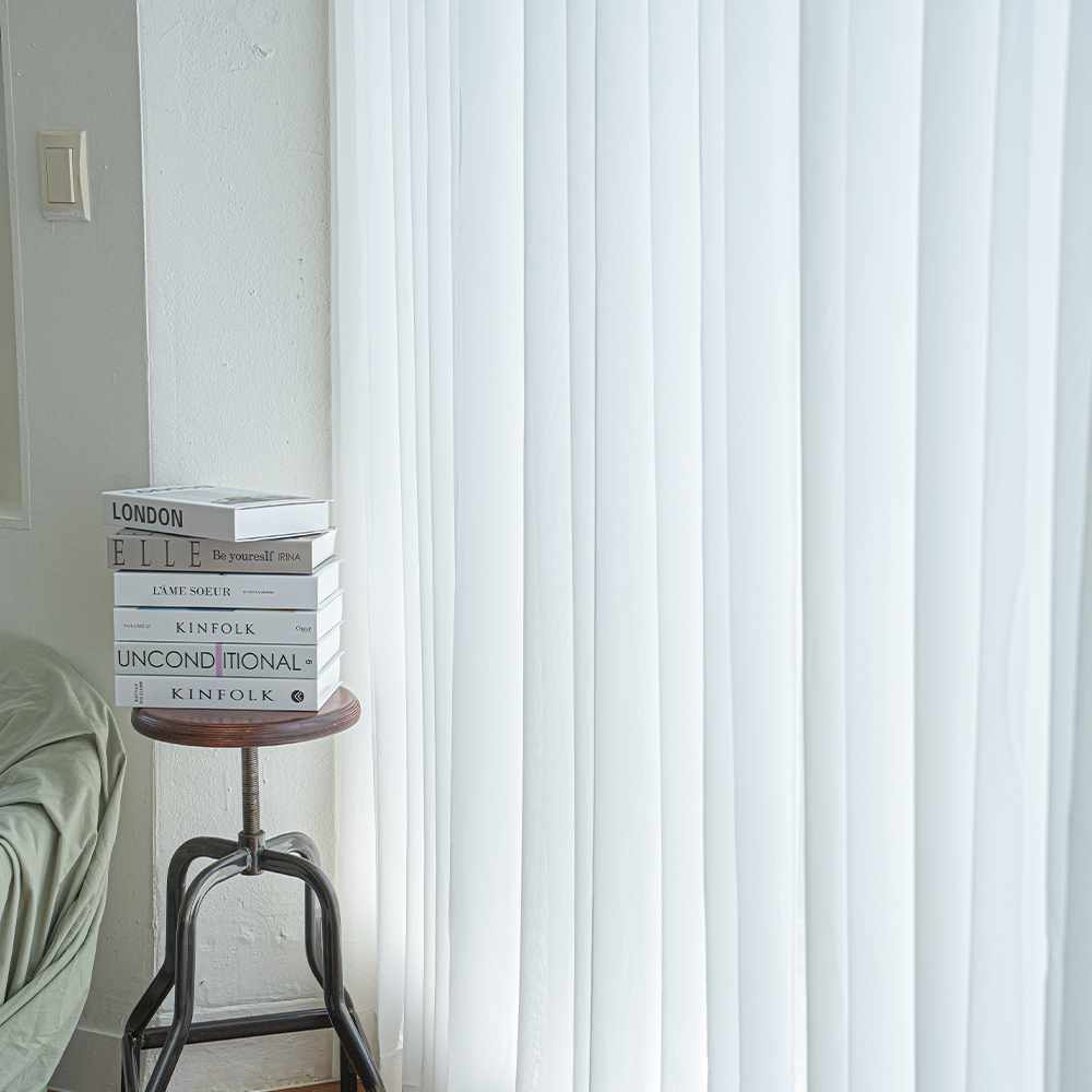 국내산 원단공장 먼지없는 퓨어화이트 나비주름 쉬폰커튼 가로60CM x 세로 250CM