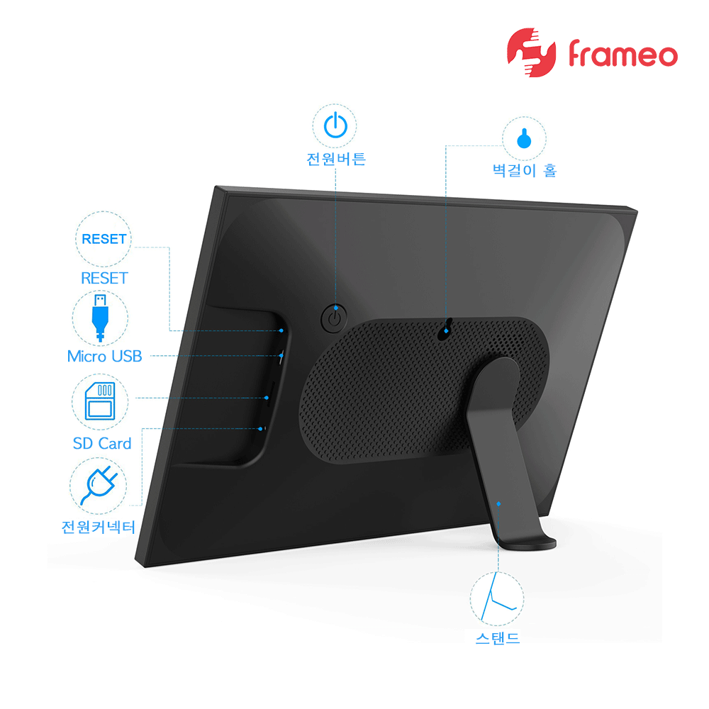 프레미오 디지털 전자 스마트 동영상 사진 액자 앨범 1001 IPS 32GB