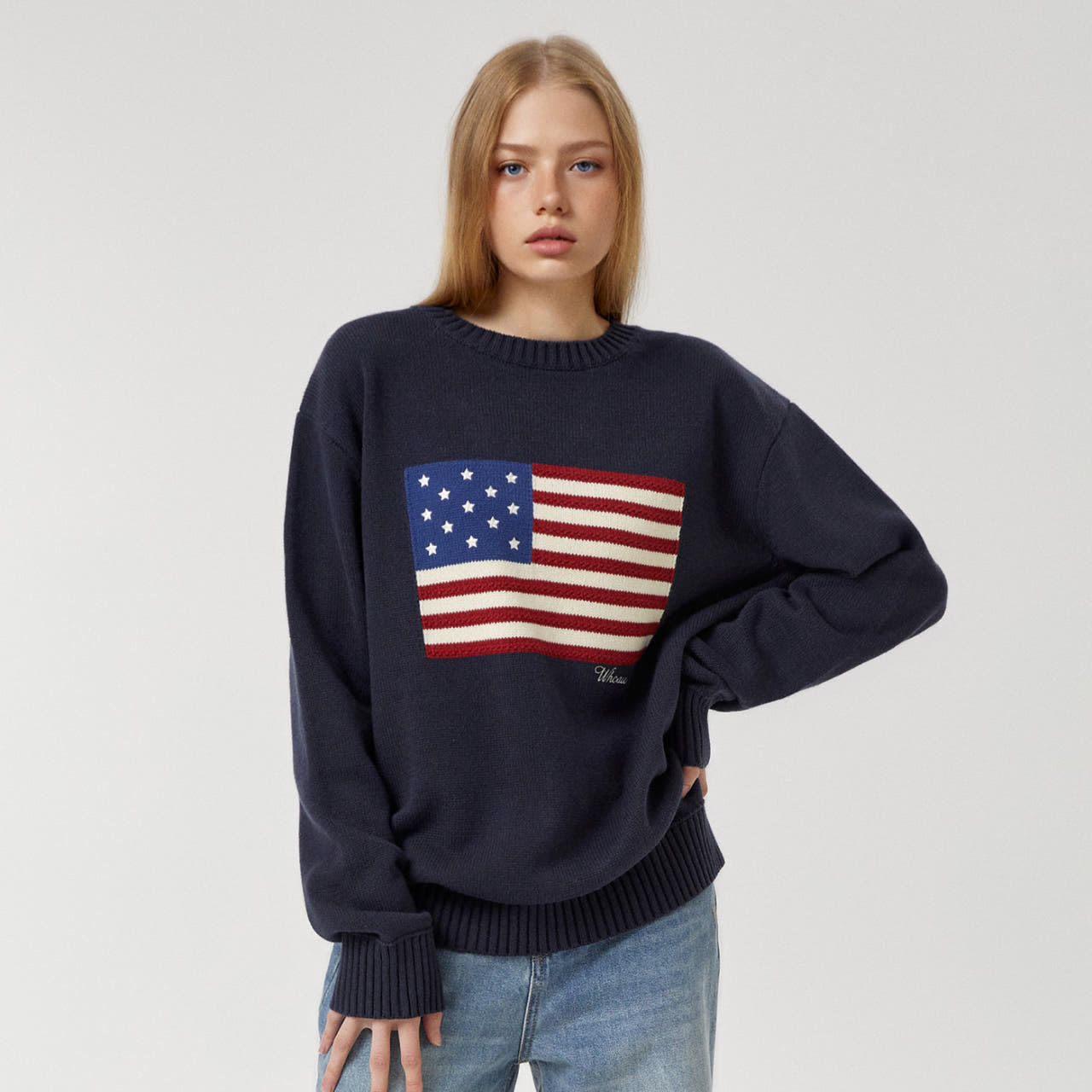 [후아유] 아메리칸 플래그 인타샤 풀오버(공용) / WHKAG1292U