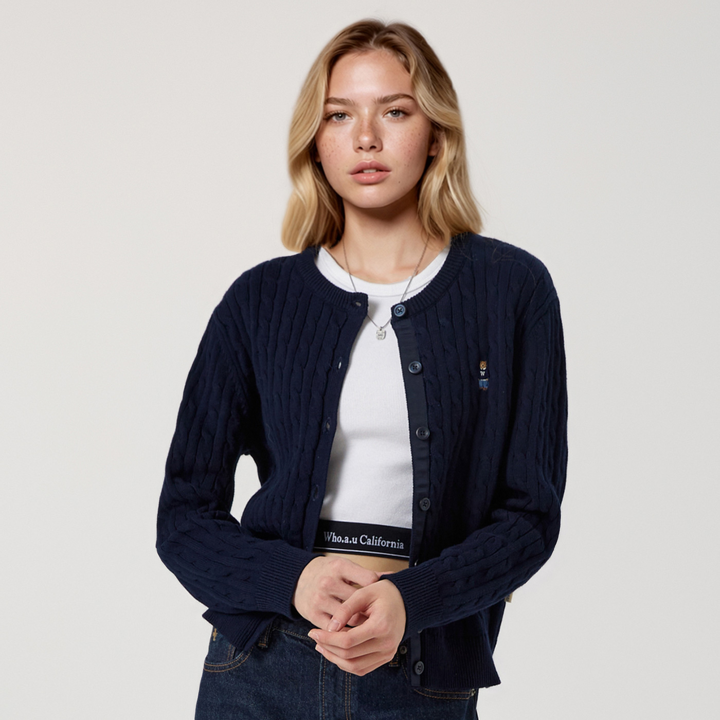 [후아유] 스티브 케이블 가디건(여성) / WHCKG2211F