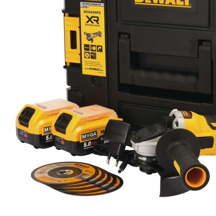 디월트 20V 충전 무선 전동 그라인더 핸드 DCG405 호환 베터리 5.0ah 2개 세트