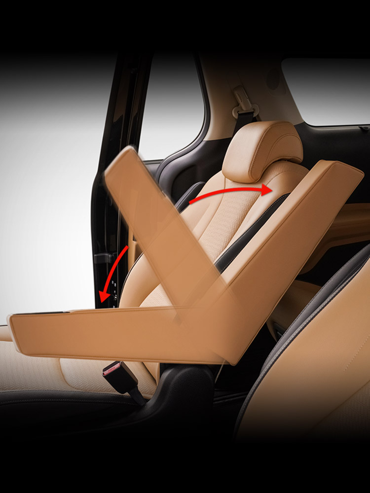 크레이지몬스터 4세대 카니발 KA4 확장형 팔쿠션 자동차 팔걸이 쿠션 9인승