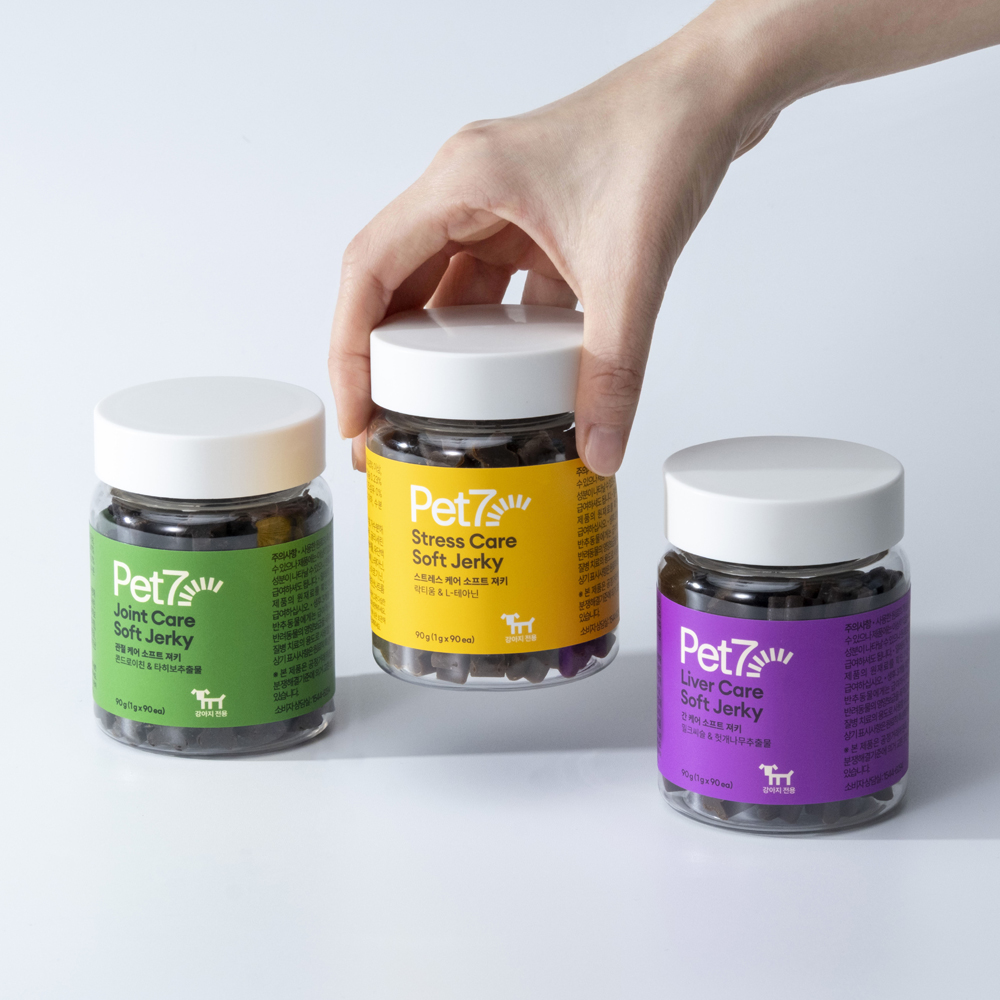 펫세븐 강아지 영양제 스트레스 케어 분리불안 진정제 노령견 면역 안정제 소프트져키