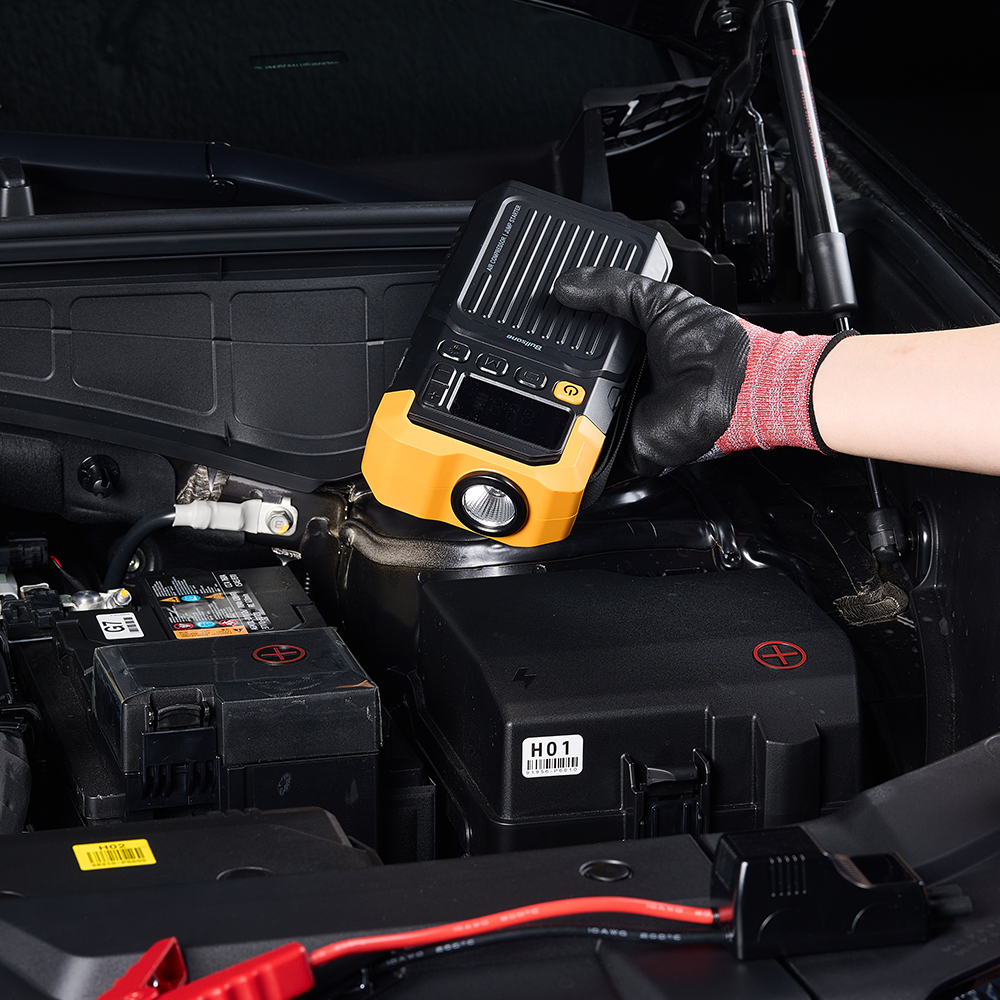 [불스원]타이어 공기압 공기 주입기&점프스타터 자동차 방전 배터리충전 자동차 바람 체크