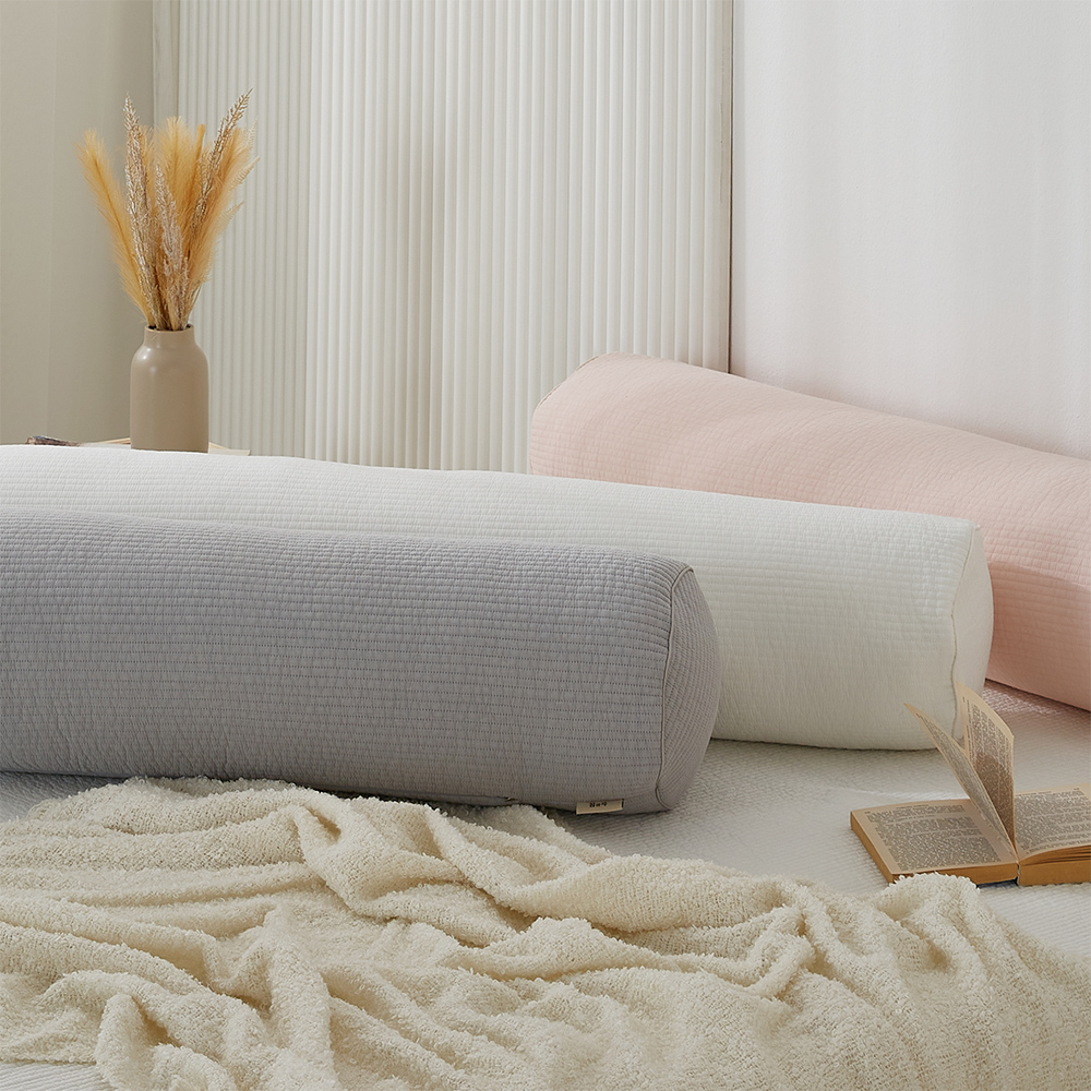 집앤콕 바디필로우 알러지 케어 원형 대형 롱쿠션 안고자는 긴베개 102x20 솜포함