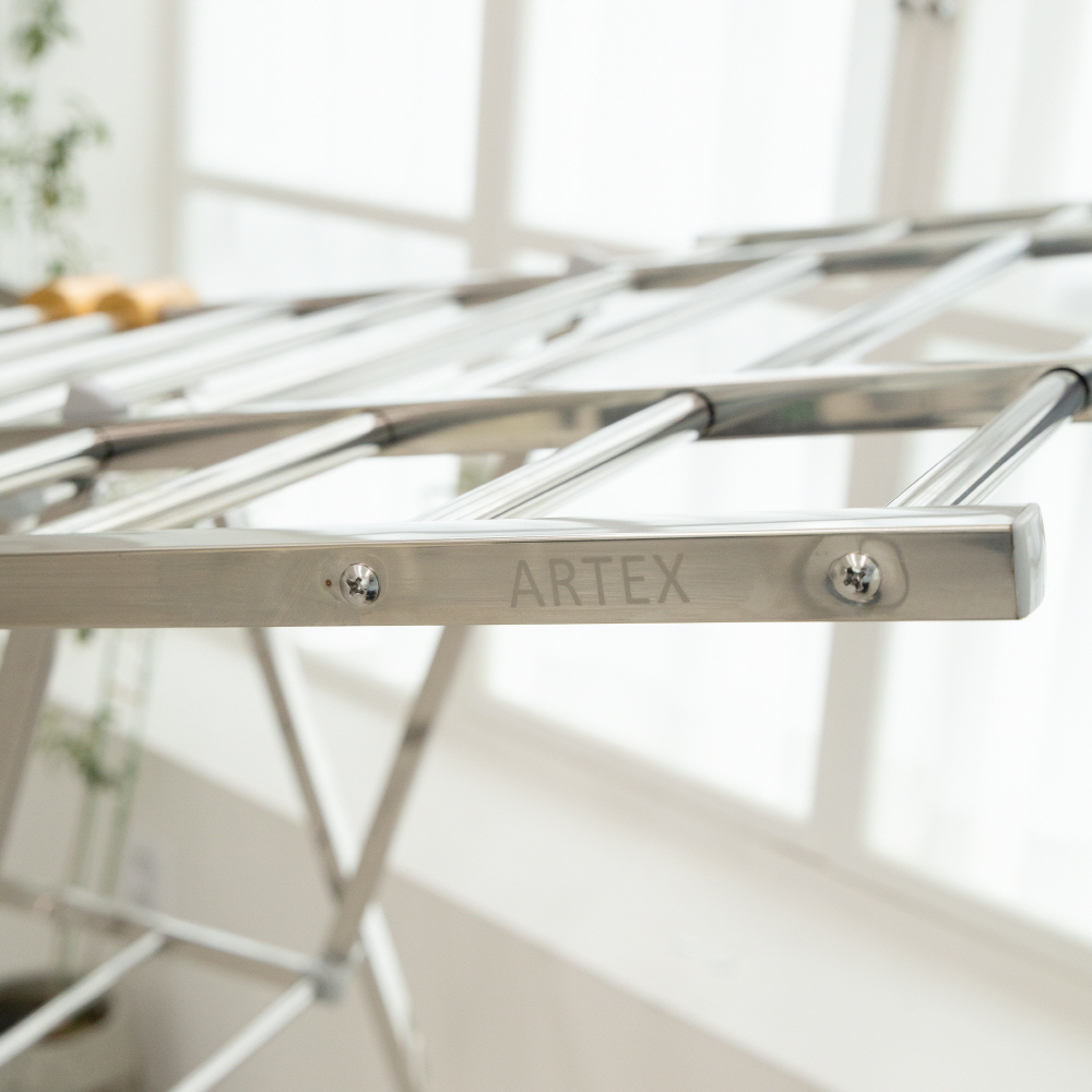 [단독] 아텍스 특허 바퀴달린 튼튼한 Y 스텐 빨래건조대 +건조망 확장 이불건조대