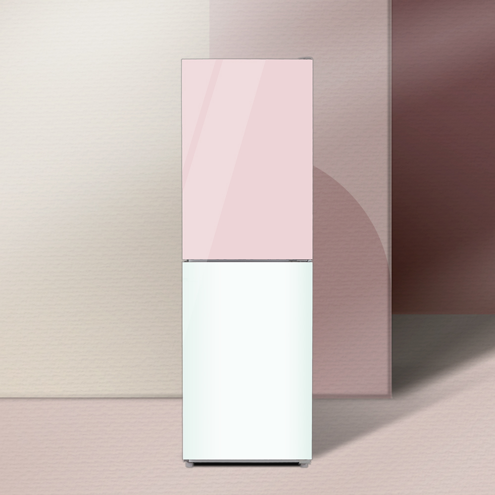 [품절]하이얼 아쿠아 글램글라스 스마트 콤비 냉장고 HRP257MDPW 248L 핑크