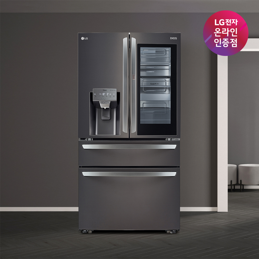LG 프렌치디오스 노크온 매직스페이스 얼음정수기 냉장고 F615SB35 628L