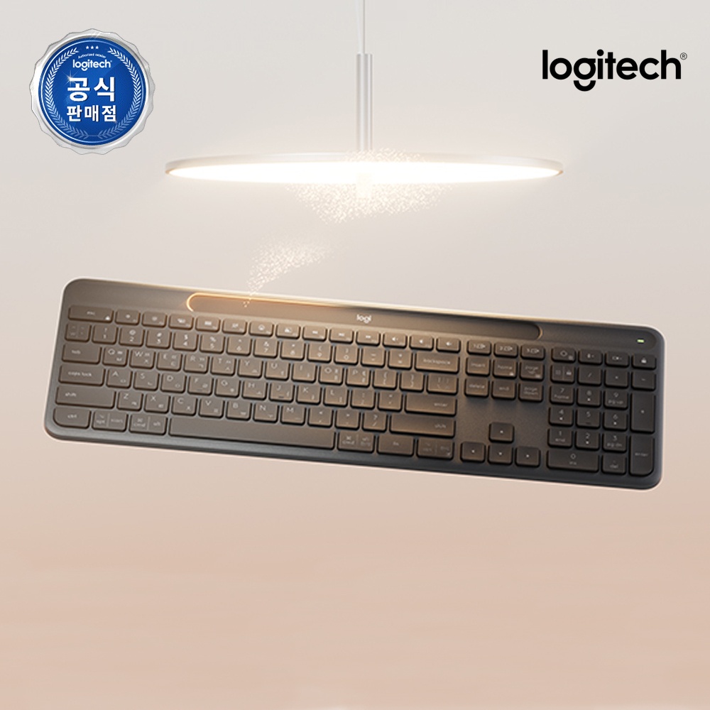 [슈퍼적립] [N배송] 로지텍코리아 공식 솔라 K980 수신기미포함 무선 블루투스 키보드