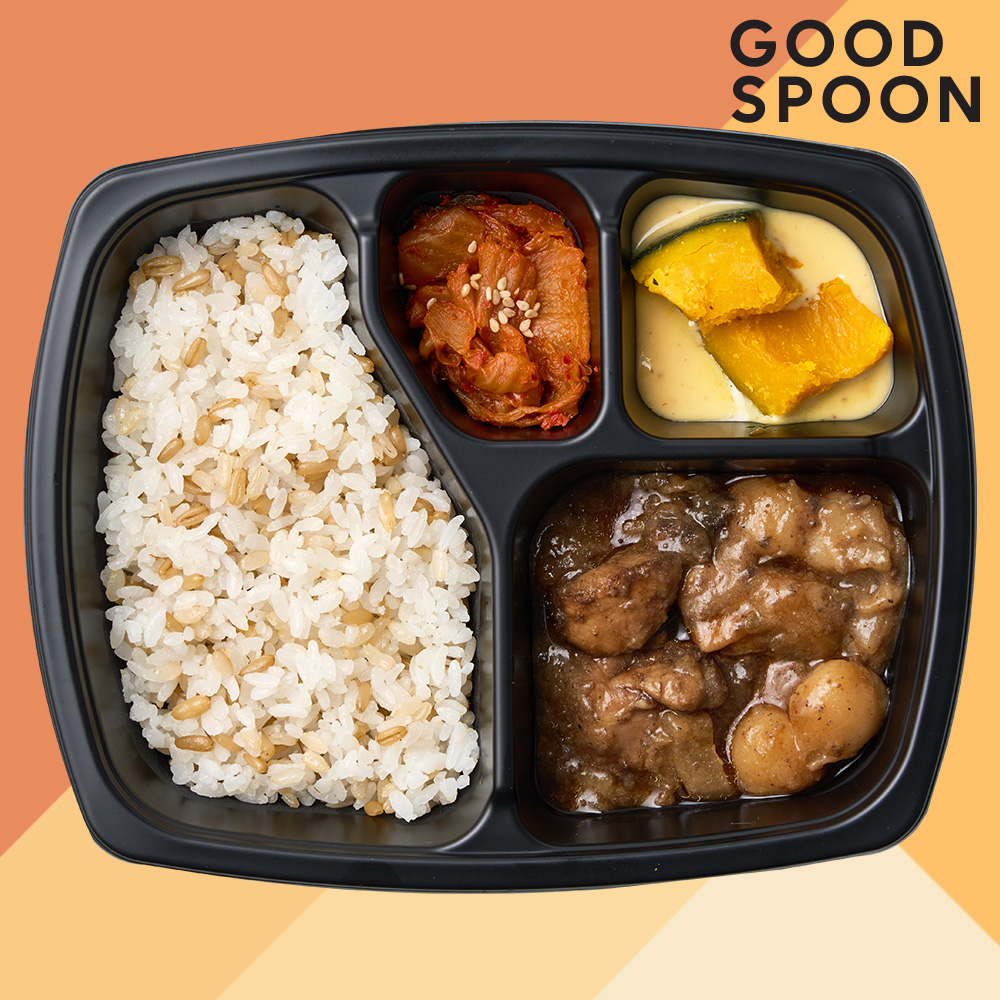 굿스푼 다이어트 식단 현미밥 닭가슴살 찜닭 외 59종 단백질 양많은 냉동 도시락 직장인