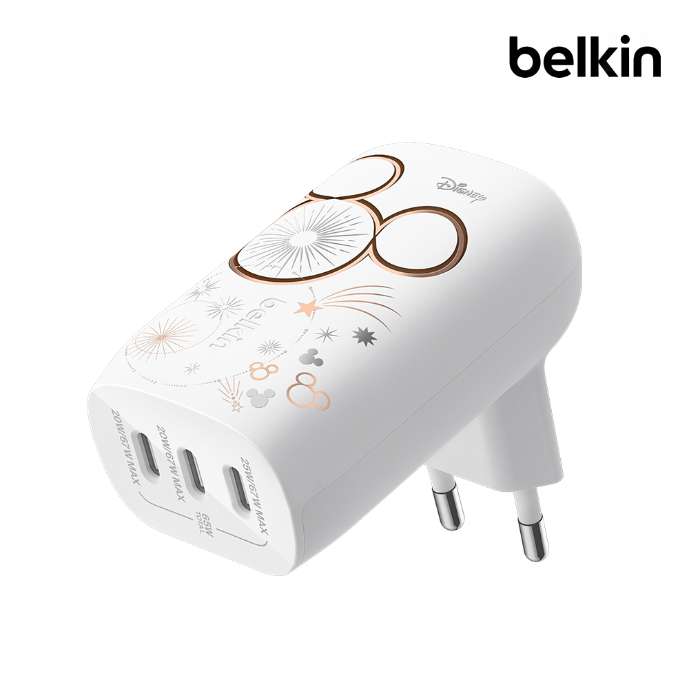 벨킨 디즈니 스타 미키 67W 3포트 PPS C타입 고속 충전기 WCC002DY