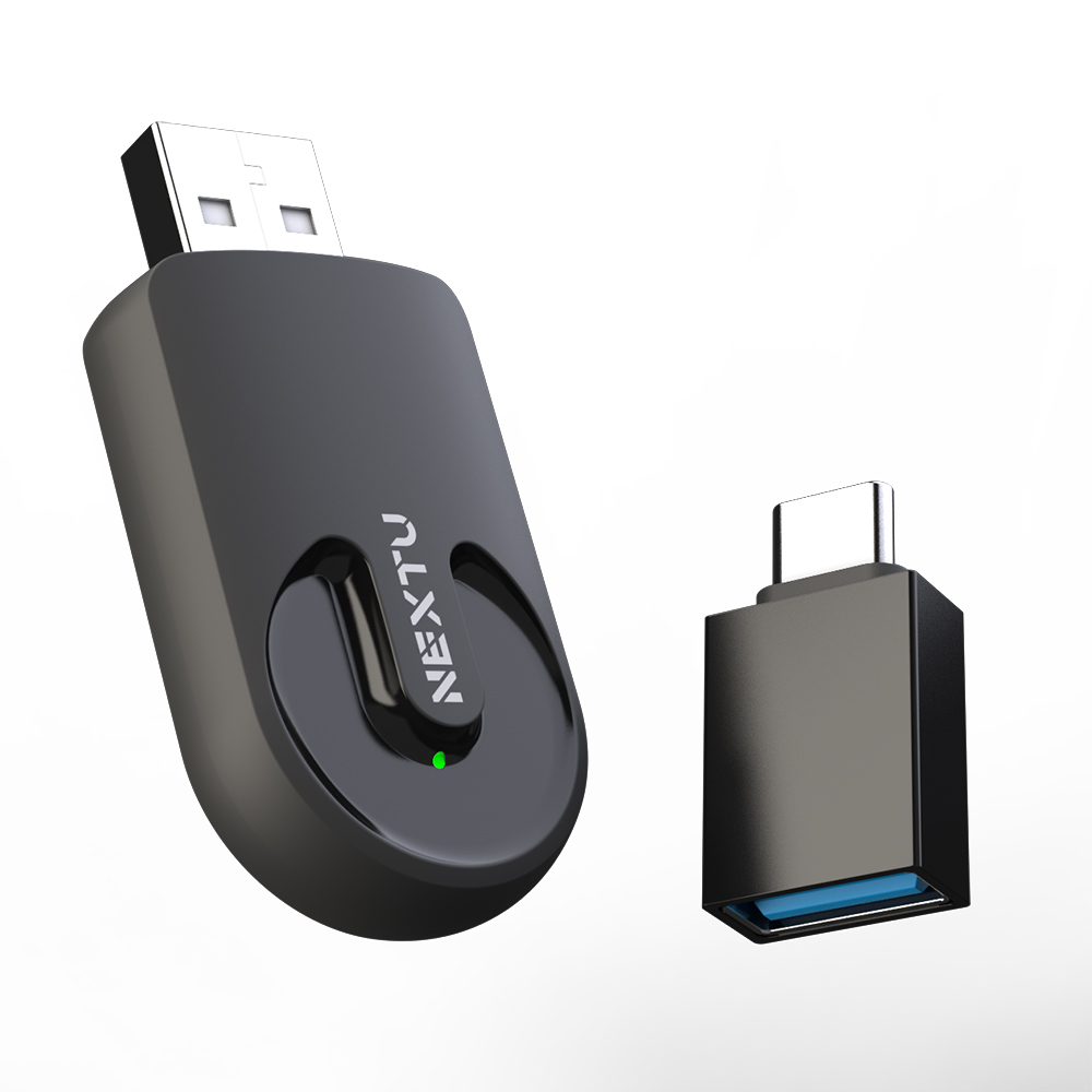 넥스트유 아니오스 초소형 안드로이드 오토 무선 카플레이 동글 2IN1 미러링