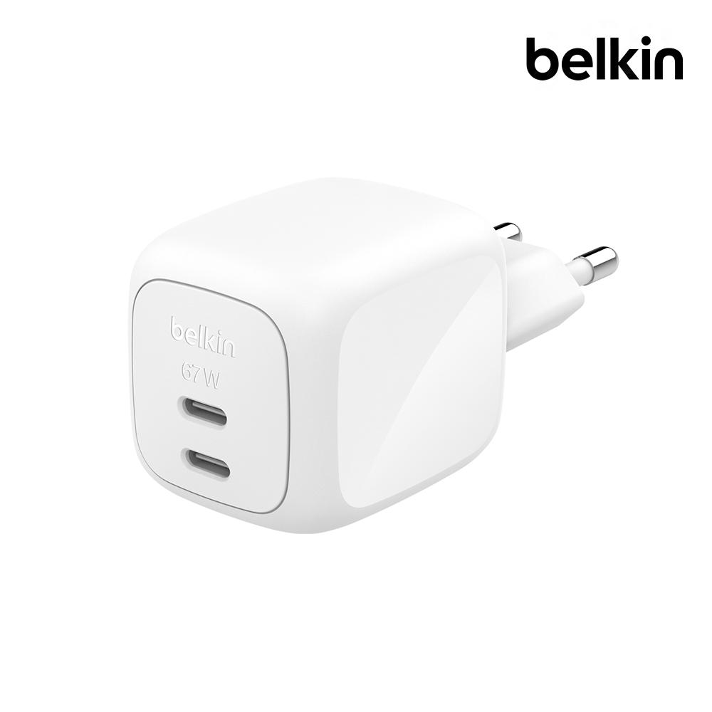 벨킨 67W 듀얼 C타입 GaN ZSP 초고속 충전기 WCH020 아이폰17 16 호환