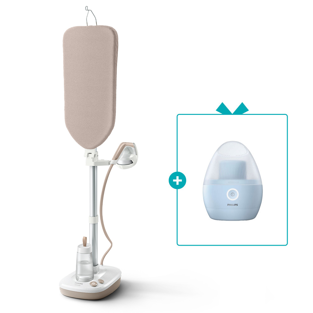 [최대15%포인트]필립스 올인원 스탠드 스팀다리미 가정용 행거 다리미판 6000시리즈 AIS6010/10 + 보풀제거기
