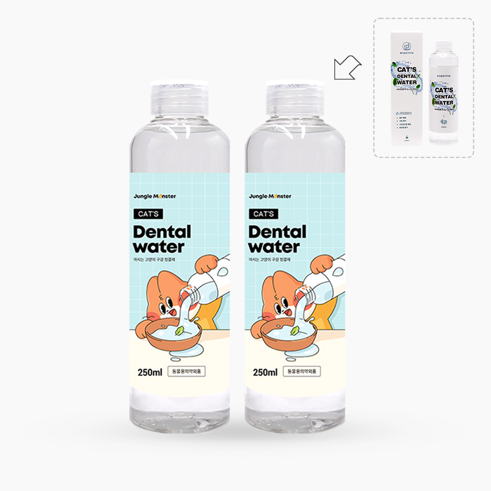 정글몬스터 마시는 고양이 치약 캣 덴탈워터 250ml, 2개